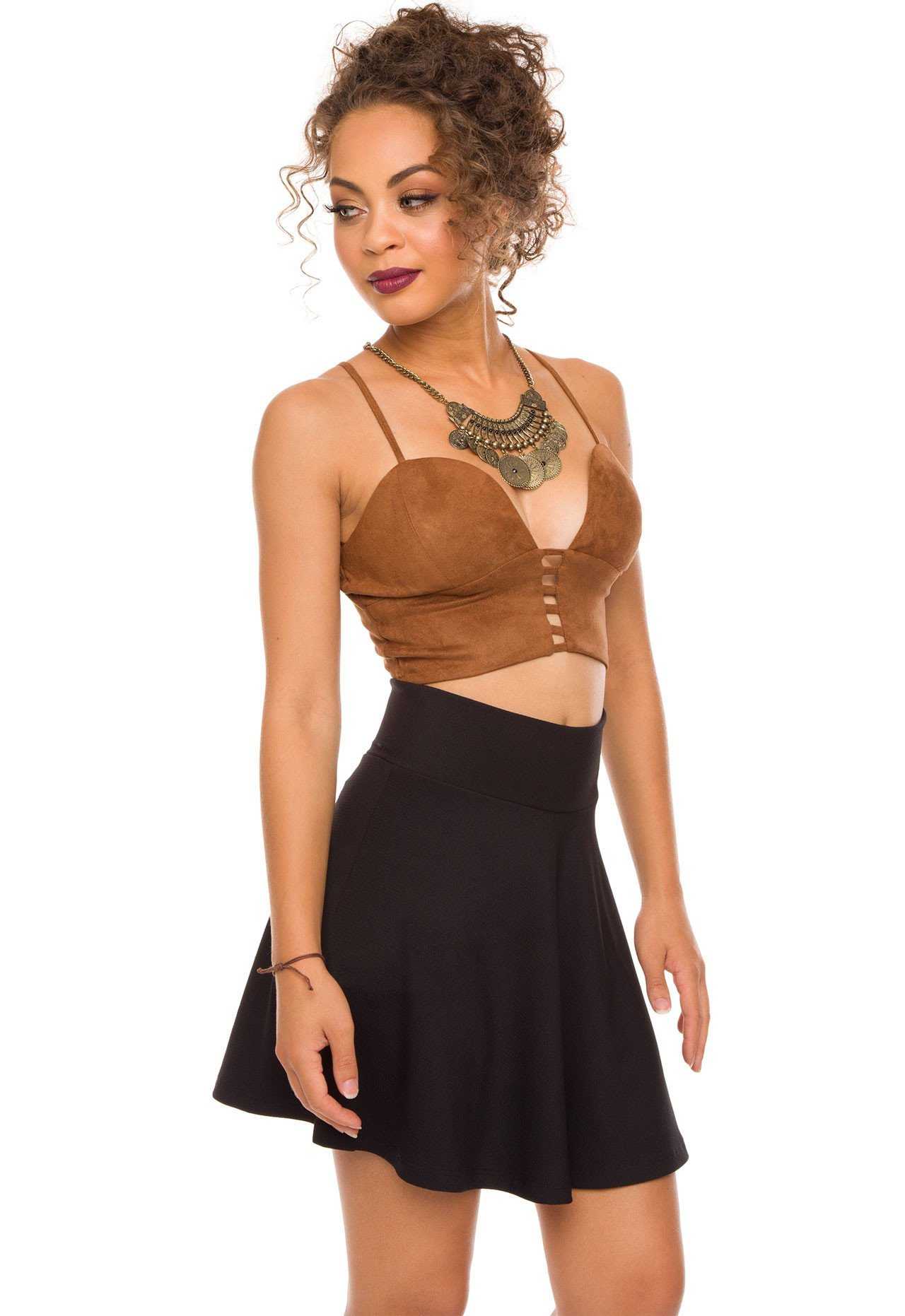 Tops - Sunset Dream Suede Bustier