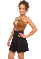 Tops - Sunset Dream Suede Bustier