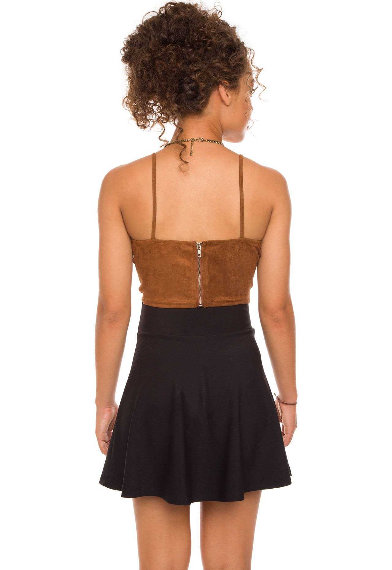 Tops - Sunset Dream Suede Bustier