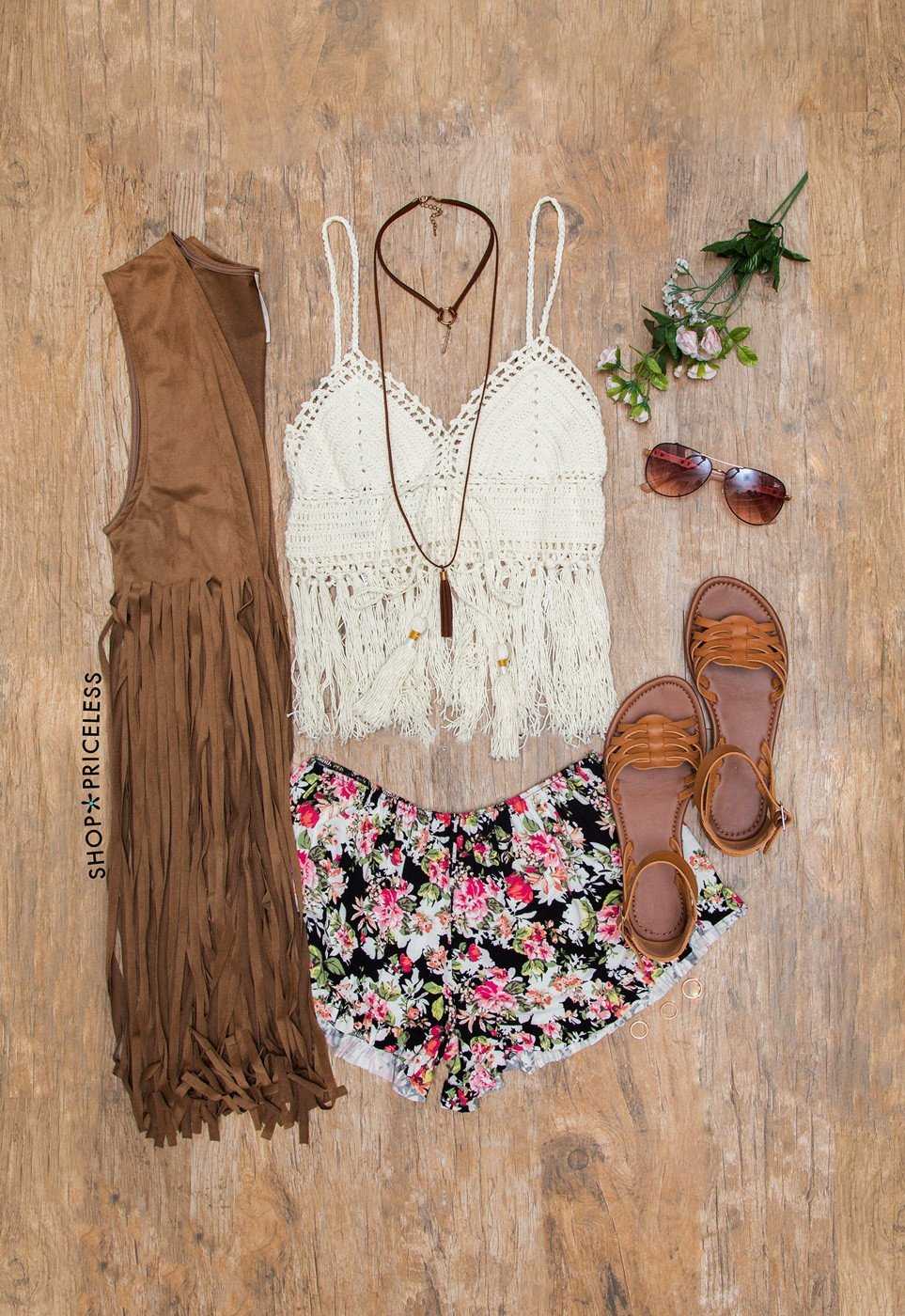Tops - Vanessa Rocks It Crop Top - Ivory